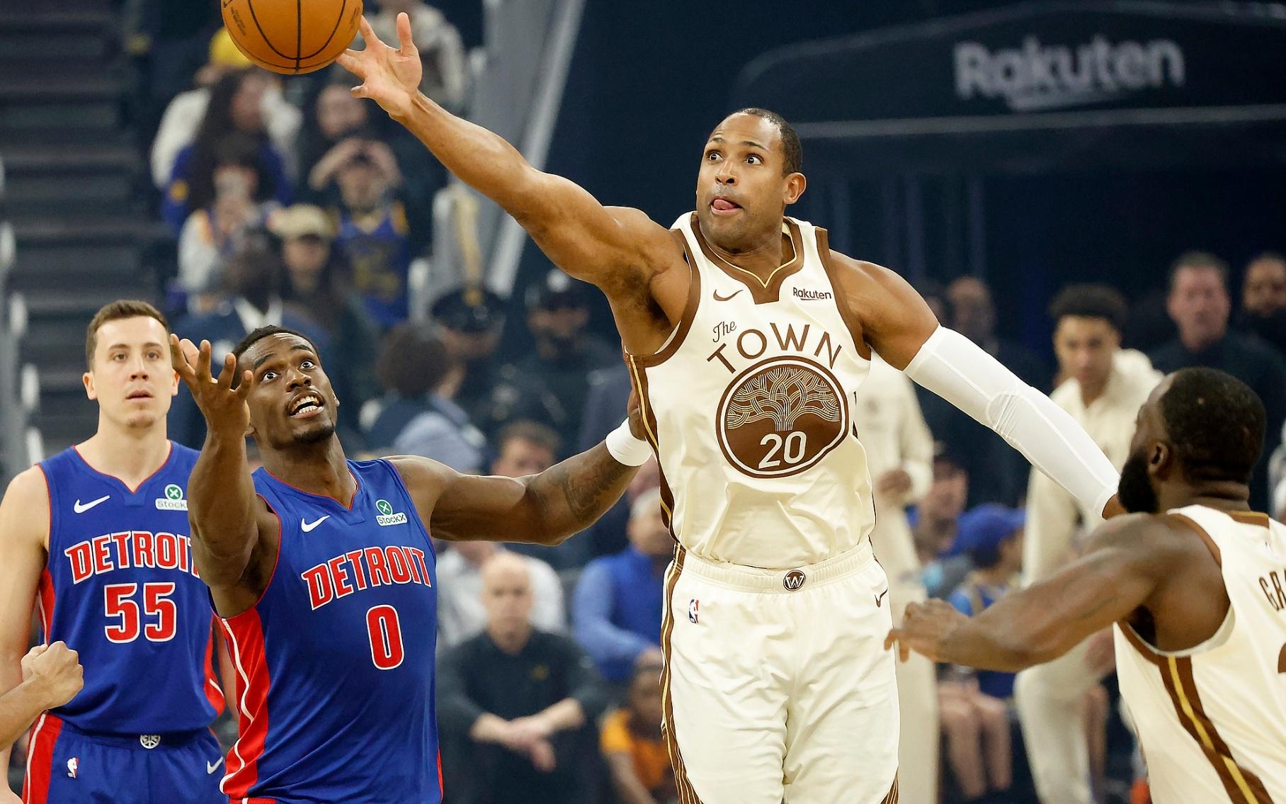 库里23分伤退！勇士8人上双险逆转活塞坎宁安29+11追梦里程碑