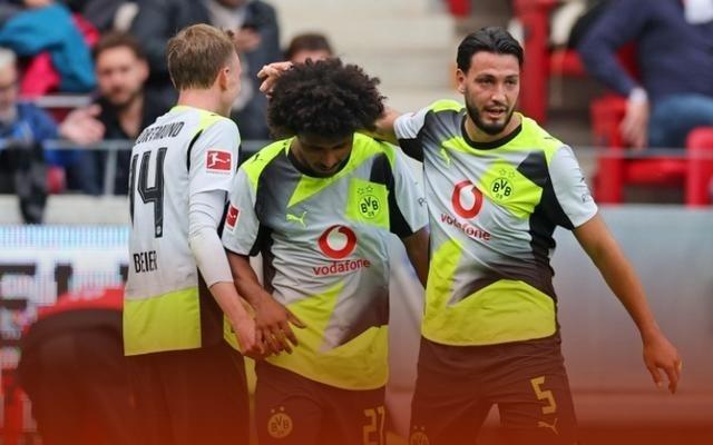 德甲4连胜！多特20十人美因茨阿德耶米破门+造红牌布兰特两助攻