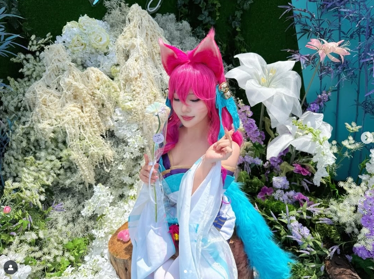 主播plumy晒照COS灵魂莲华阿狸，吧友们觉得如何