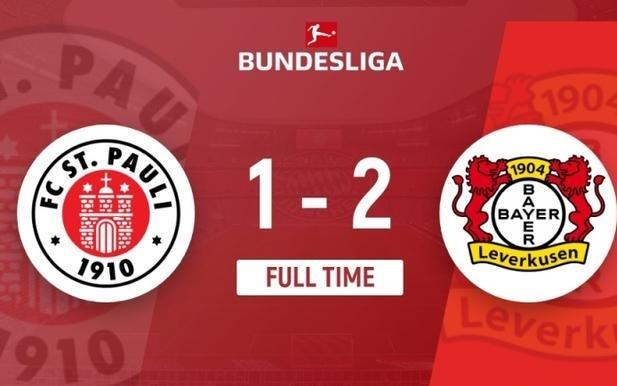 德甲勒沃库森21圣保利联赛4轮不败塔普索巴&波库破门