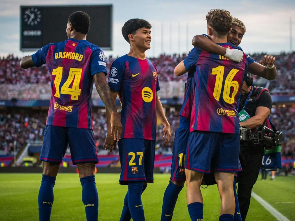 61，欧冠大胜！巴萨踢疯了！帽子戏法创造纪录，18岁天才历史第1