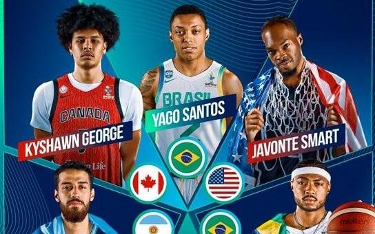 美洲杯最佳阵容：冠军巴西男篮2人美国男篮&NBA各一人入选