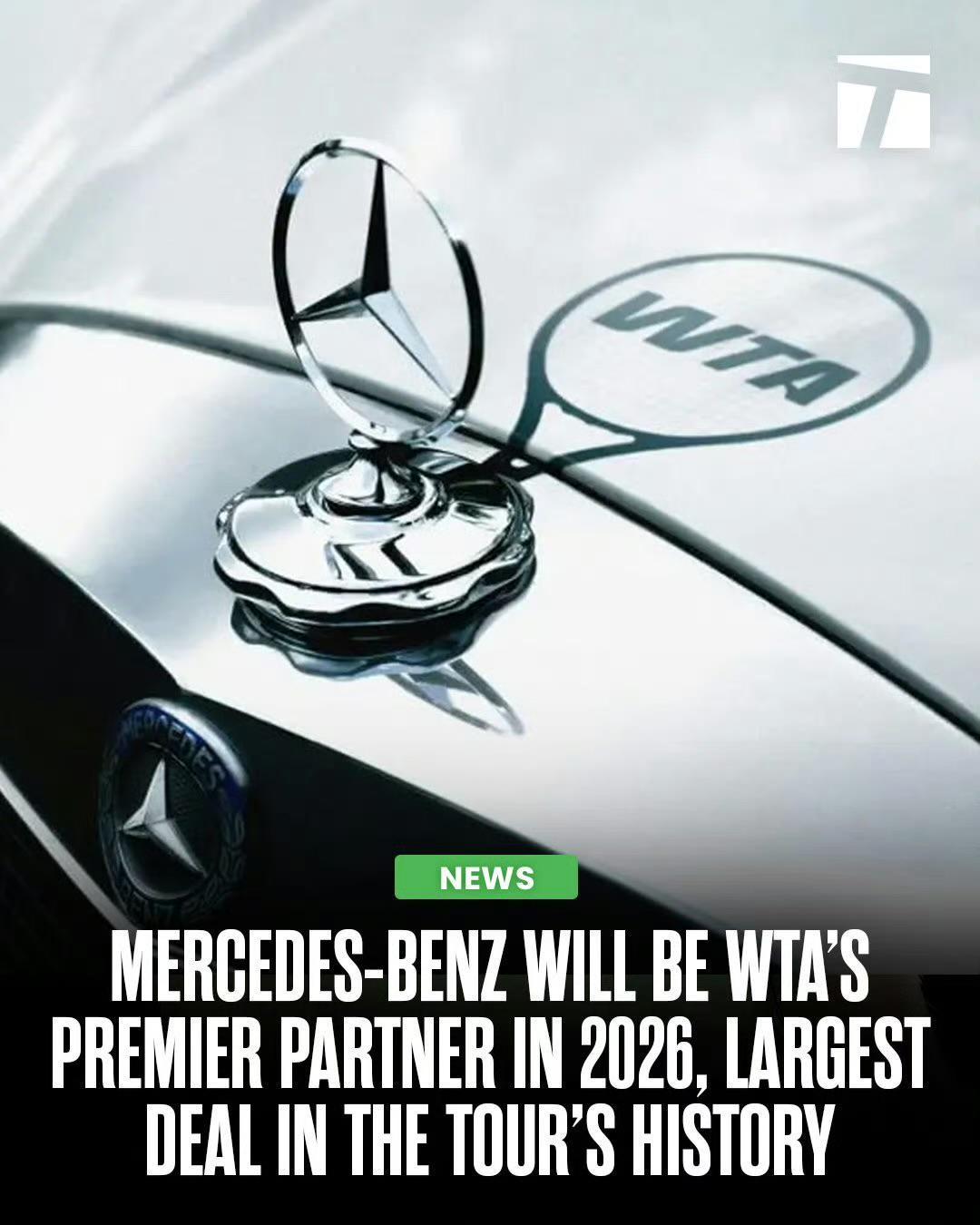梅赛德斯奔驰与WTA达成历史级合作，共绘女子网球新未来