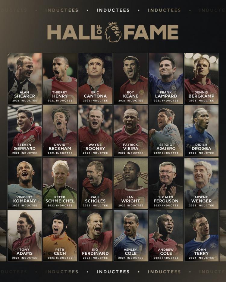 会是谁官方：今年将有两名球员通过投票入选英超名人堂