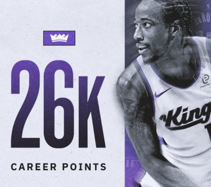 耗时17年，德罗赞解锁26000分！科比15年，杜兰特16年，詹库呢