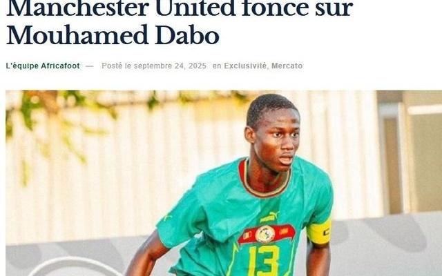 外媒：试训得到高度认可，塞内加尔U17队长达博接近加盟曼联