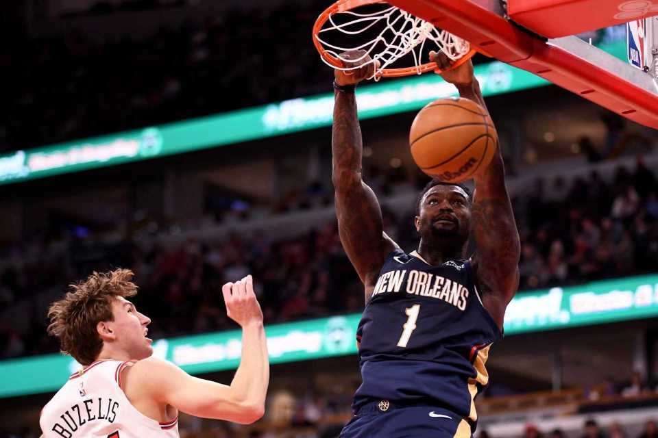 西部倒数第一！鹈鹕惨负公牛5连败锡安31+7赛季首次连场30+