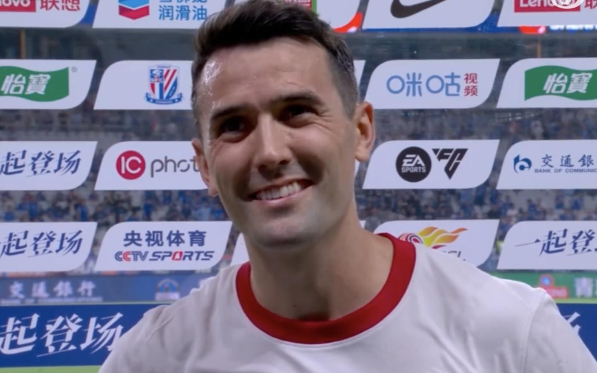 笑容一直挂脸上！周定洋谈绝平申花：非常高兴，我们从不退缩