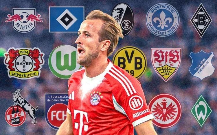 通杀！截止目前凯恩在德甲赛场共与20队交手，全部取得进球