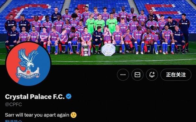 杀人诛心水晶宫官媒更改简介:萨尔会再次将你们撕成碎片!