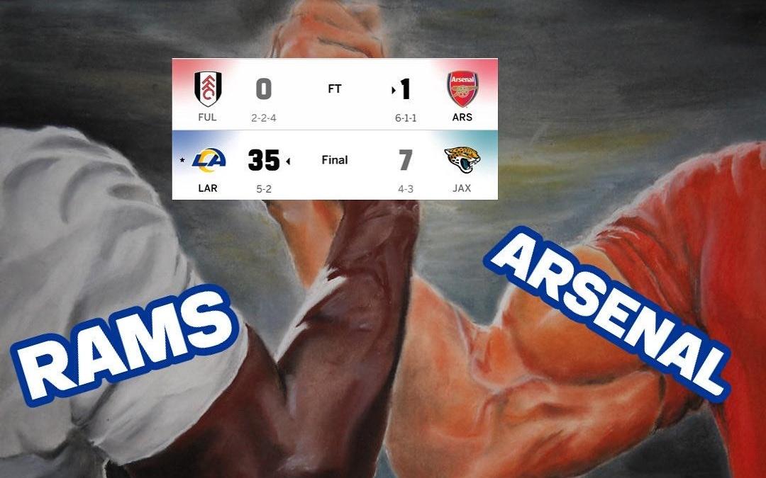 克伦克赢麻了！公羊伦敦碗大胜美洲虎，赛后社媒与阿森纳互动