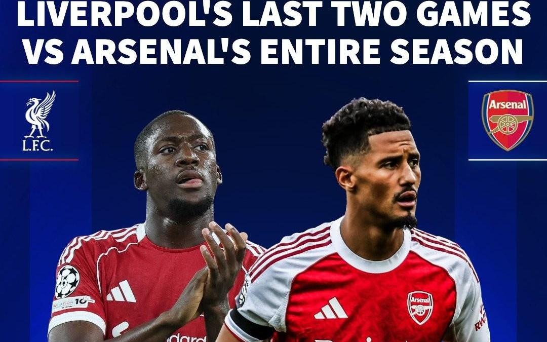 利物浦近两场比赛丢7球，与阿森纳本赛季19场比赛丢球数相同