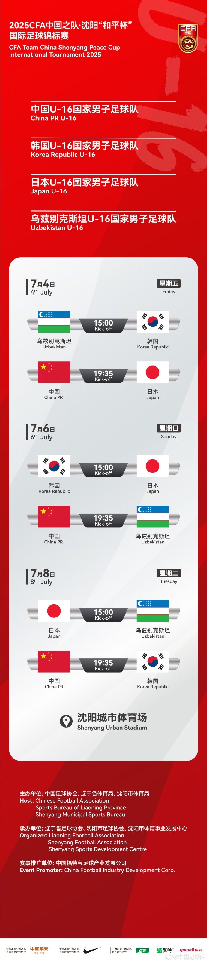 日韩乌兹别克参赛！马德兴：这三队基本接近最强阵容参加和平杯