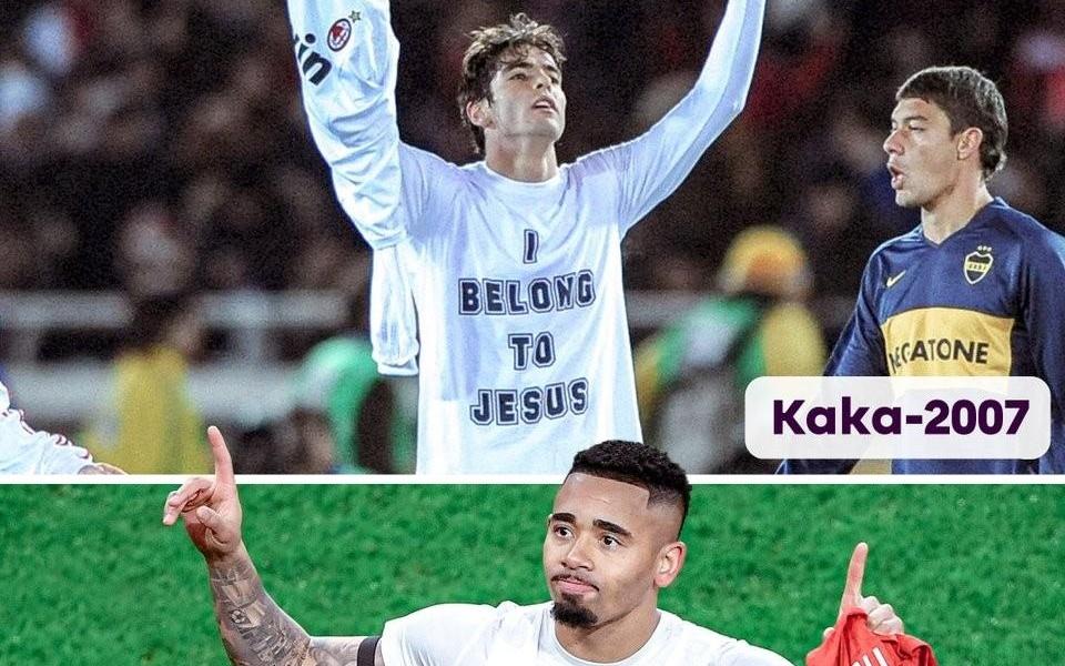 致敬，热苏斯取得复出进球后做出卡卡同款庆祝动作