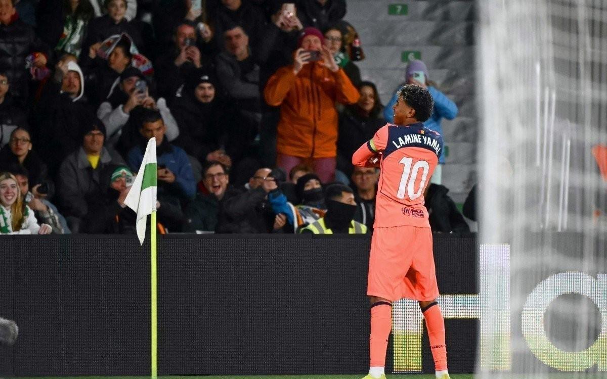 巴萨西甲50次对阵埃尔切打进100球，仅次于皇马和马竞