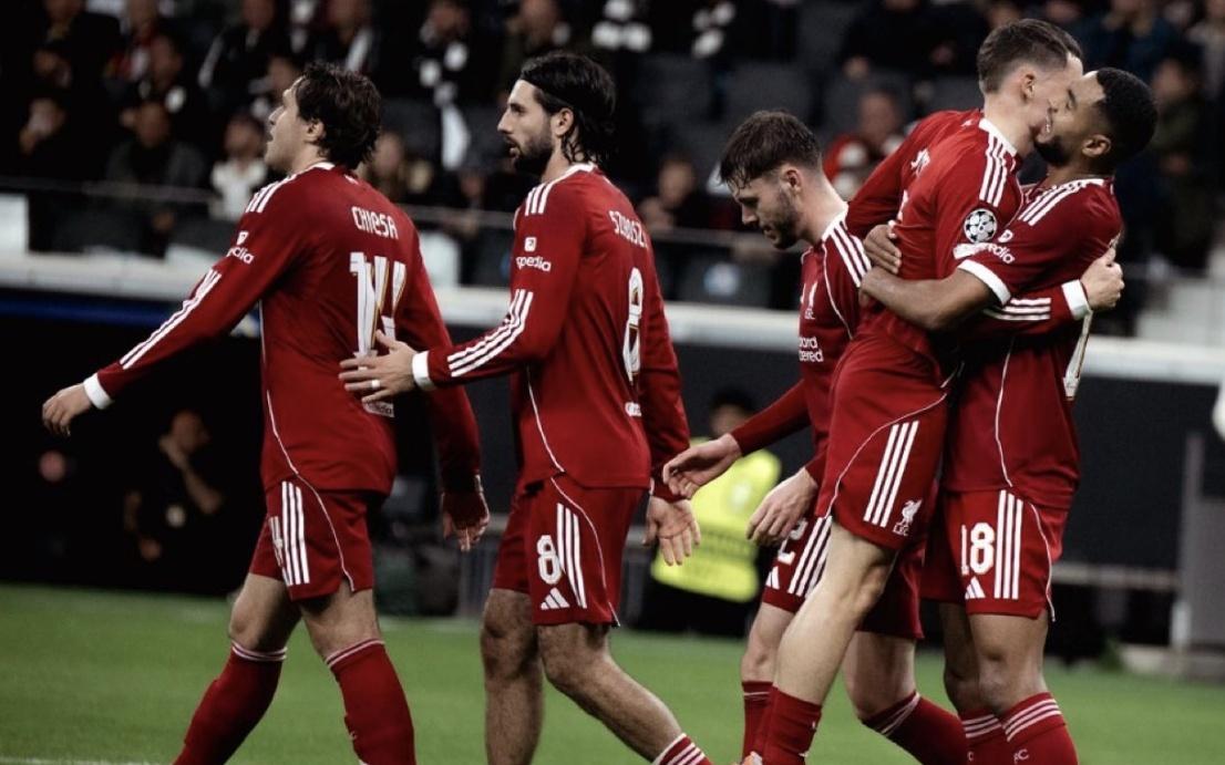 止住颓势！利物浦51大胜法兰克福，结束各项赛事4连败