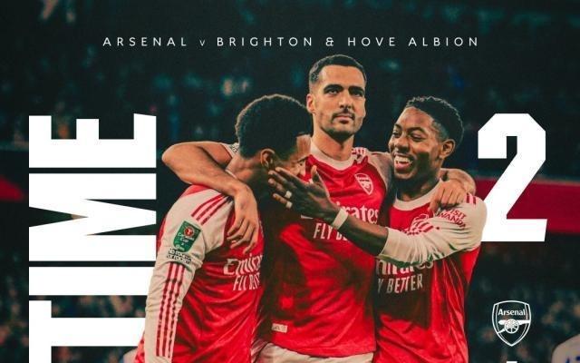 【联赛杯】阿森纳2比0布莱顿，恩瓦内里、萨卡破门