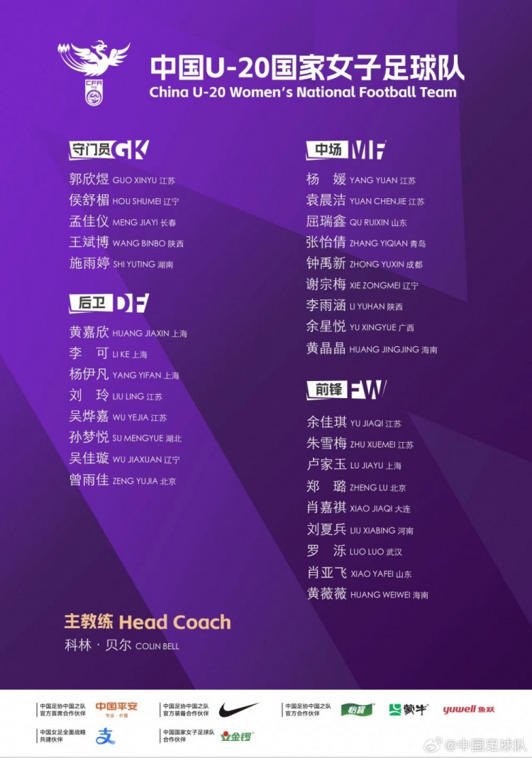 为备战U20女足亚预赛，U20女足国家队