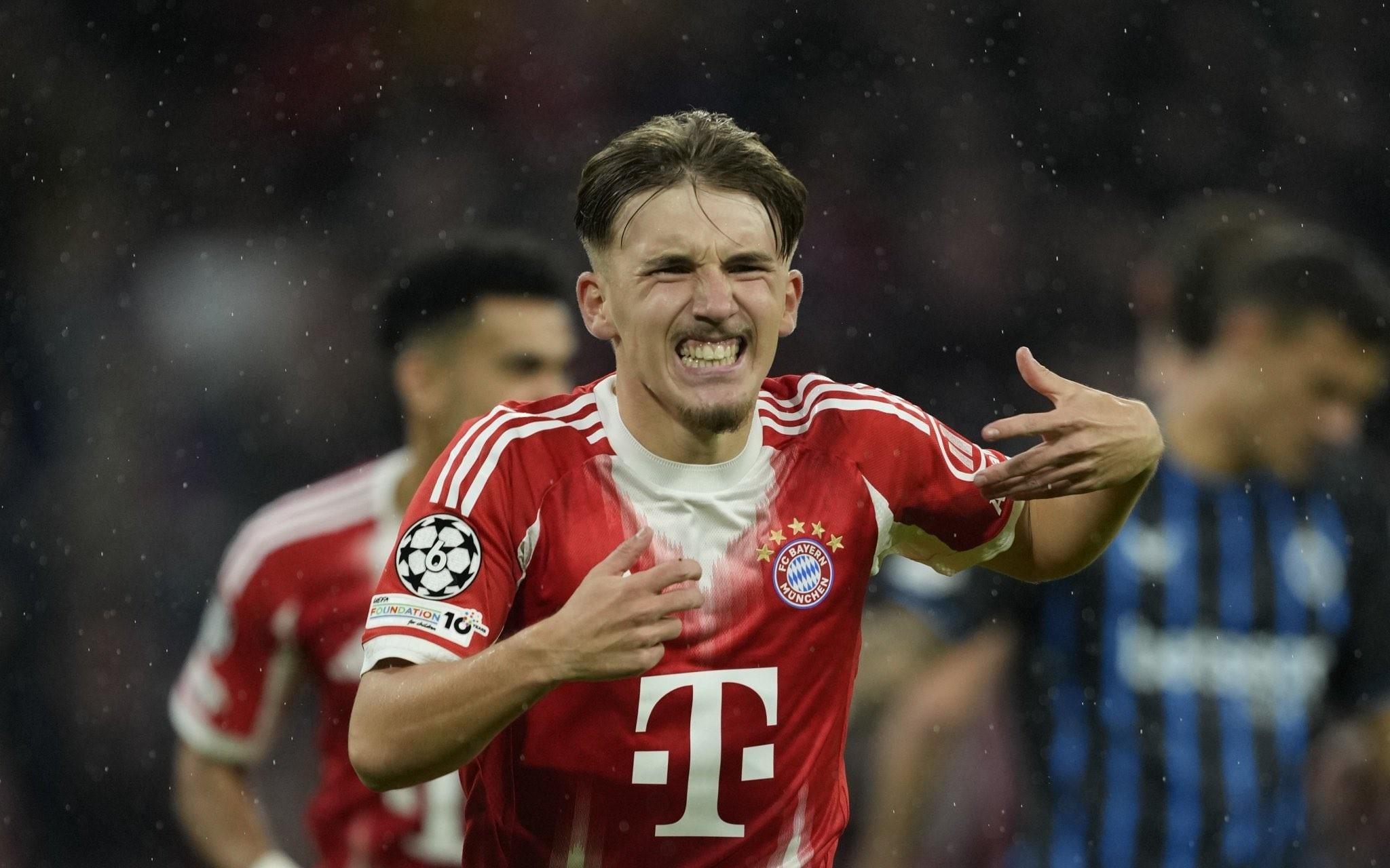 欧冠对阵布鲁日闪击，伦纳特卡尔攻入一线队生涯首球