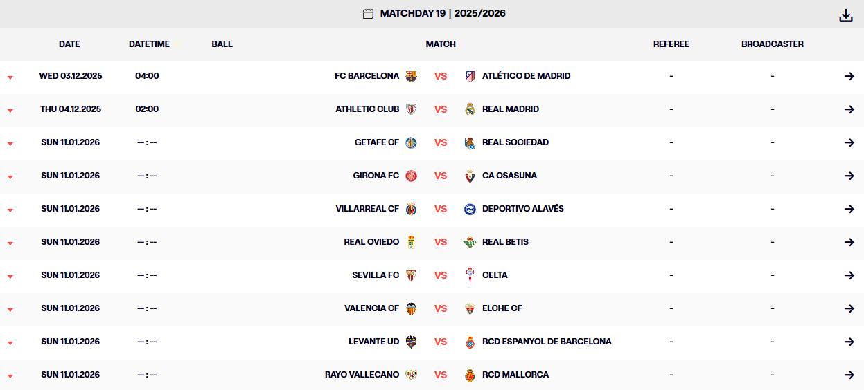 让路西超杯，西甲第19轮马竞vs巴萨、
