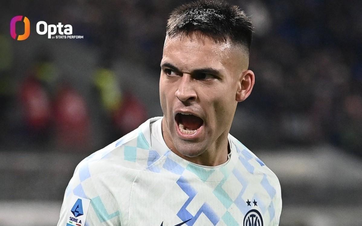 连续4轮进球，劳塔罗2025年意甲打入15球并列所有球员第1