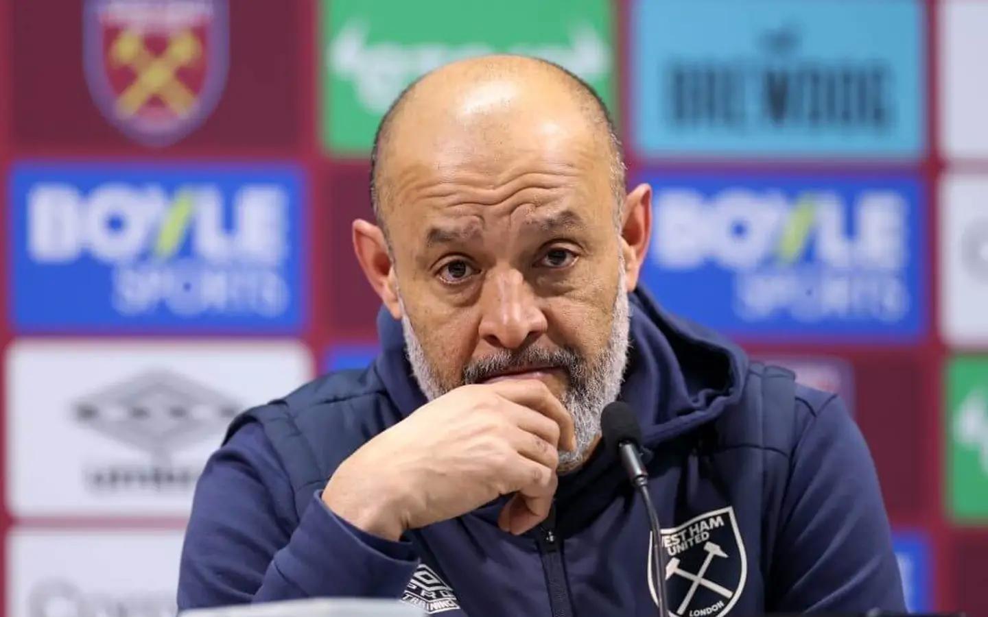 天空：西汉姆联将继续信任努诺，俱乐部今天开会讨论引援问题