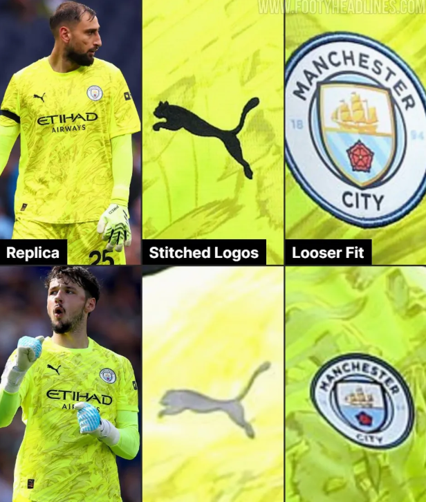 英媒：多纳鲁马在曼城过去两场比赛中，均身着廉价盗版球衣