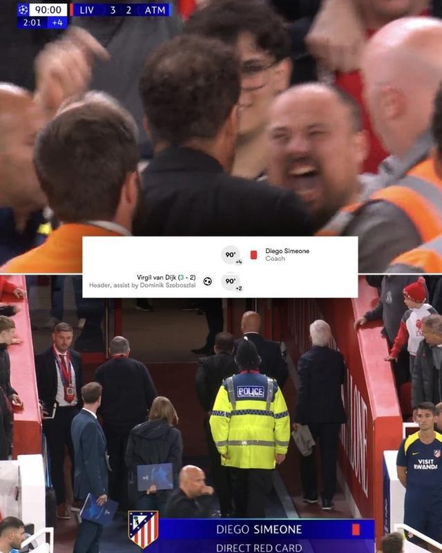 疯狂输出90分钟！让西蒙尼破防的球迷，场边竖中指怒骂庆祝的马竞