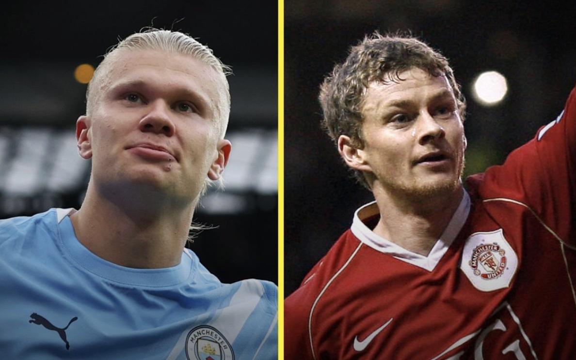 哈兰德91球追平索尔斯克亚，并列成为挪威英超历史射手王