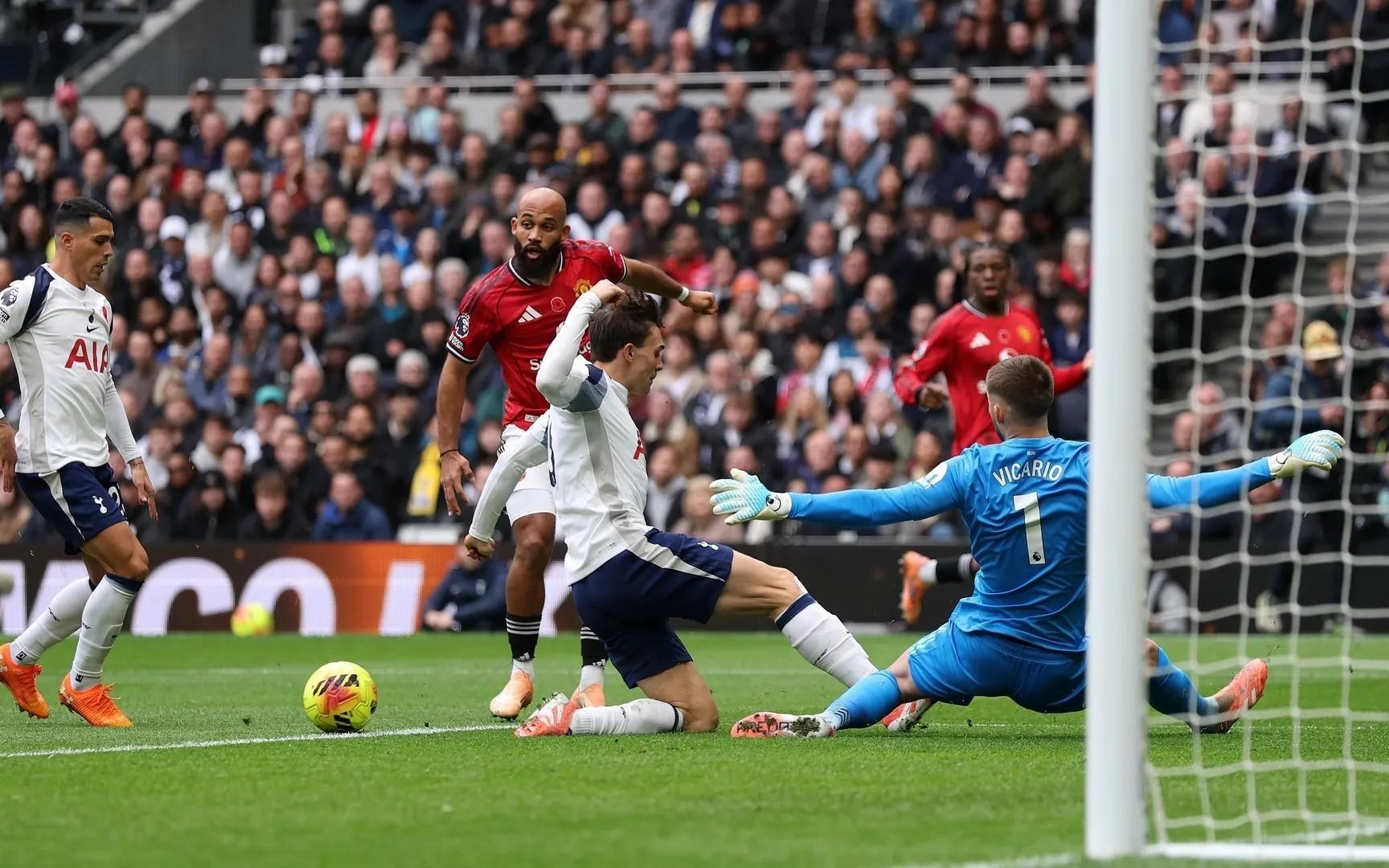 曼联客战热刺开场15分钟零射门，为本赛季英超首次