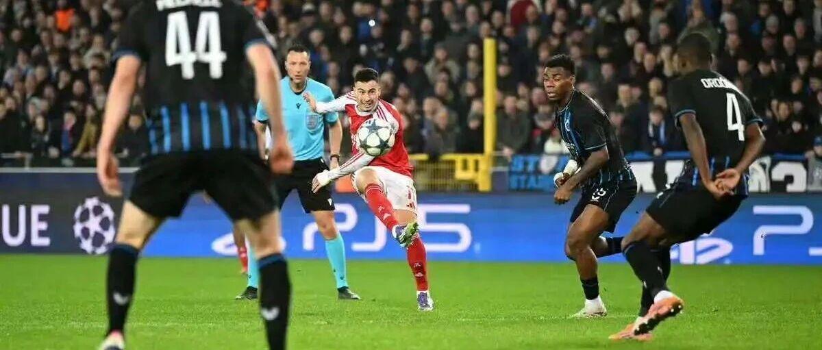 欧冠布鲁日03阿森纳视频集锦：欧冠6连胜，马杜埃凯马丁内利建功