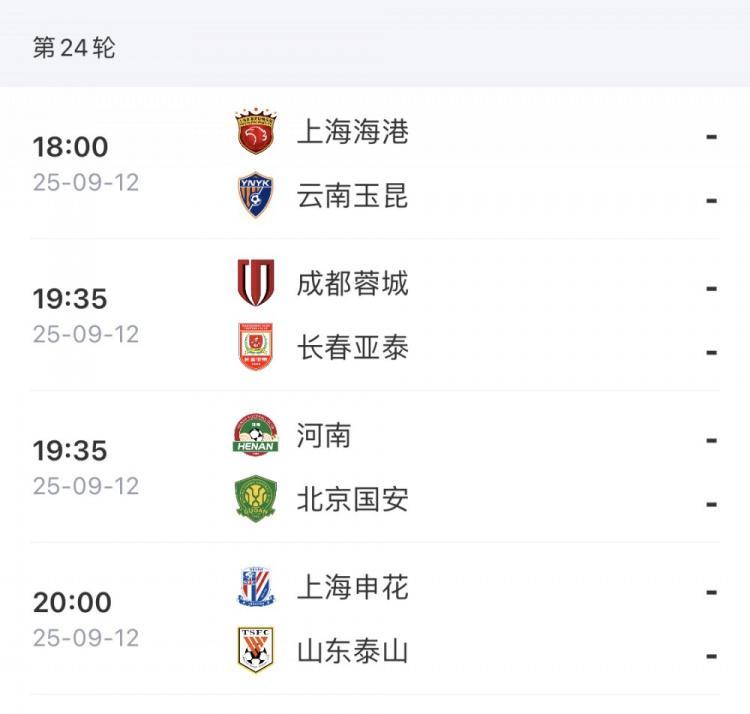形势会有变化吗中超前四今晚全部出战，四队仅差2分