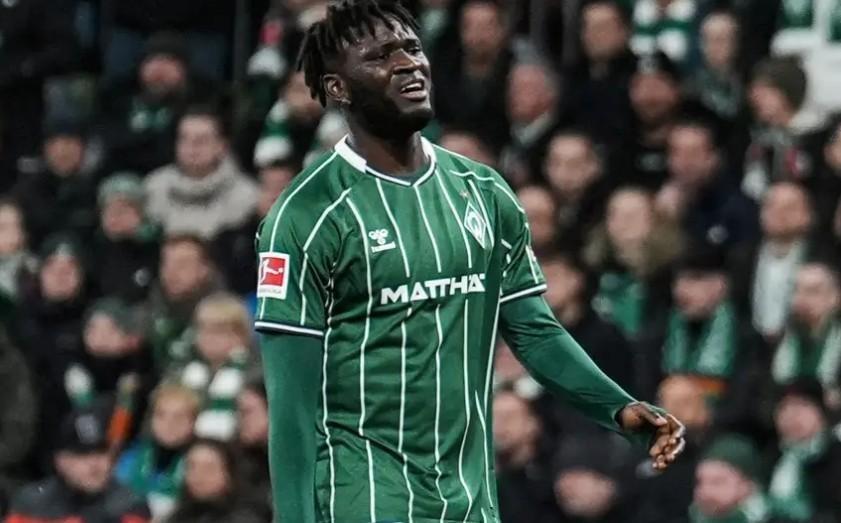 官方：不莱梅前锋博尼费斯将接受膝关节手术，赛季报销