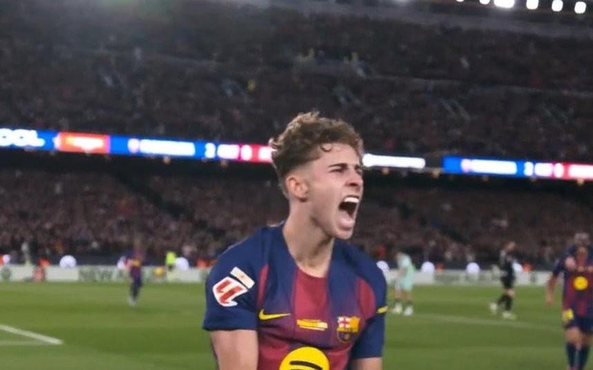 双喜临门，费尔明在巴萨一线队生涯百场里程碑中破门