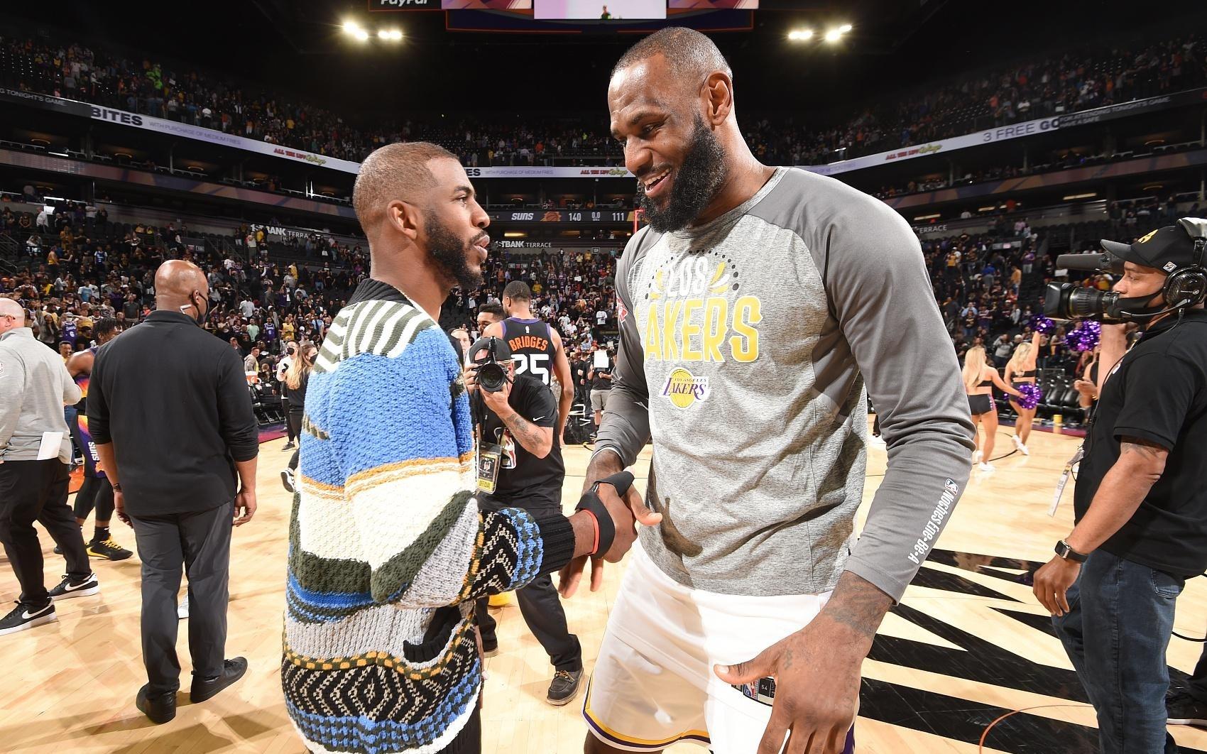 詹姆斯与NBA史上35.6%的球员同场竞技过名列历史第一保罗第二