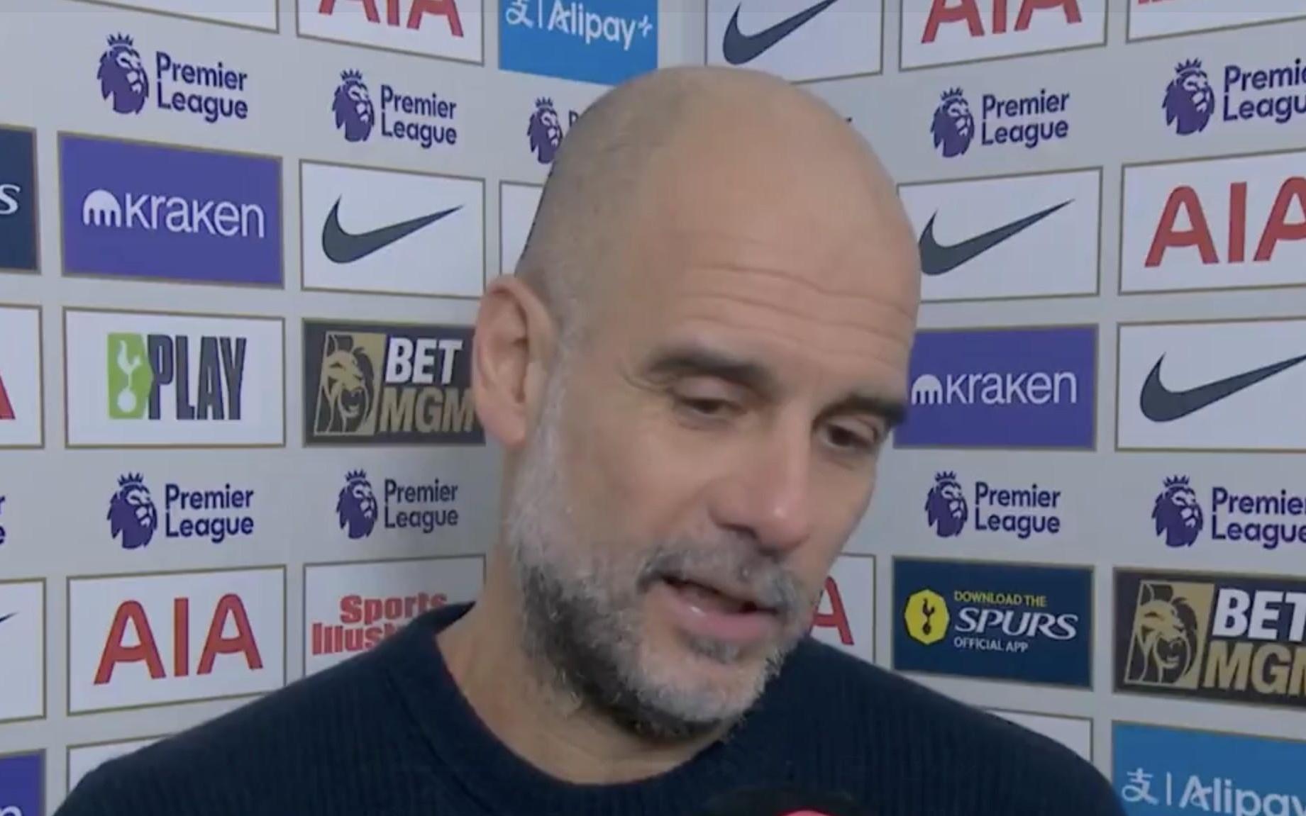 争议判罚瓜帅：又一次，我还能说什么呢，我们必须做得更好