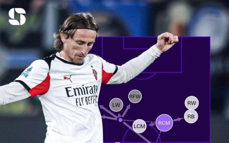 数据丨莫德里奇均为意甲联赛同期最多