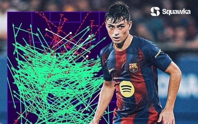 掌控！佩德里本赛季触球、进攻三区传球和赢得球权均为西甲最高