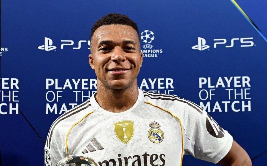 对阵马赛完成梅开二度，姆巴佩当选全场最佳球员