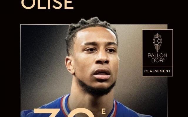 上赛季俱乐部+国家队63场22球24助攻，金球奖第30名：奥利塞