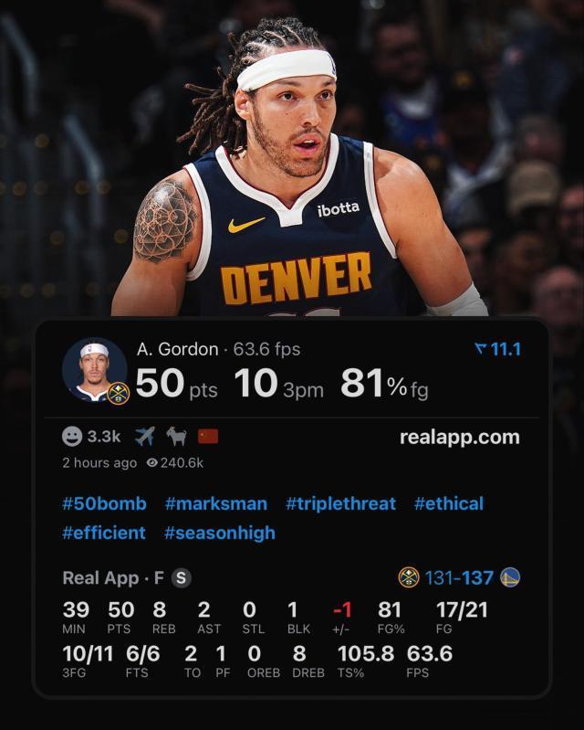 戈登三分11中10狂轰50分奈何库里暴