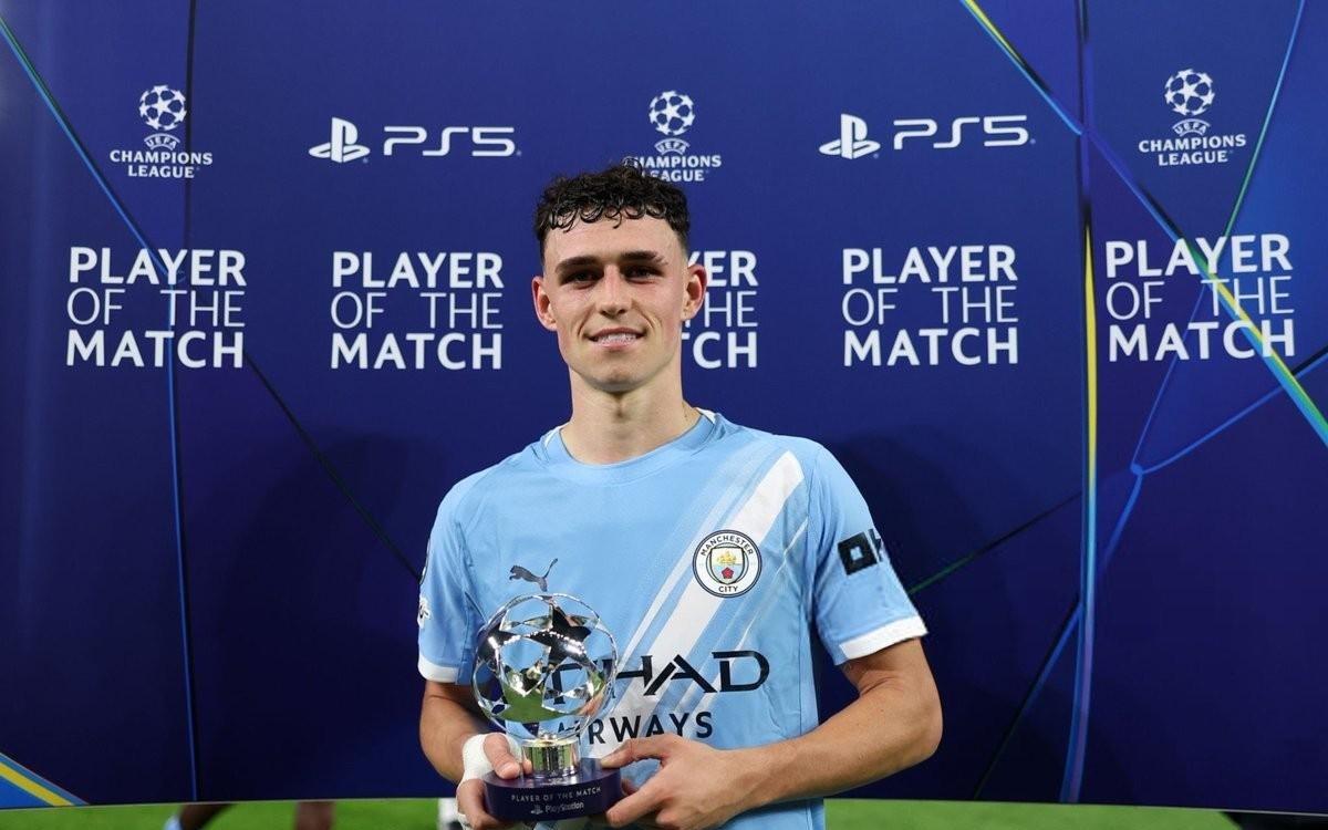 全场造8次机会+1次助攻，福登当选曼城vs那不勒斯最佳球员