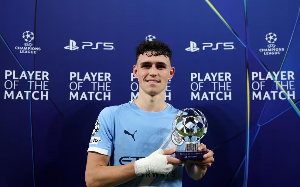 欧冠哈兰德、谢尔基破门，福登梅开二度！曼城41完胜多特蒙德