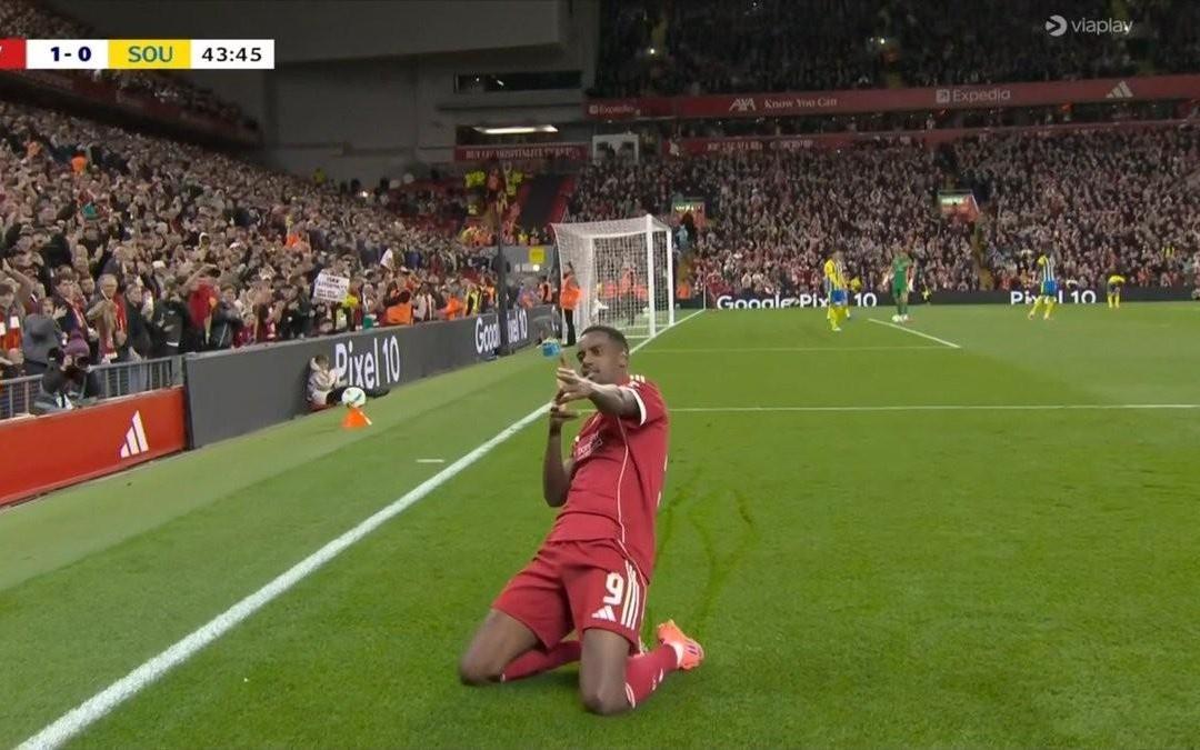 1.25亿镑新援英联杯破门，伊萨克斩获利物浦生涯首球