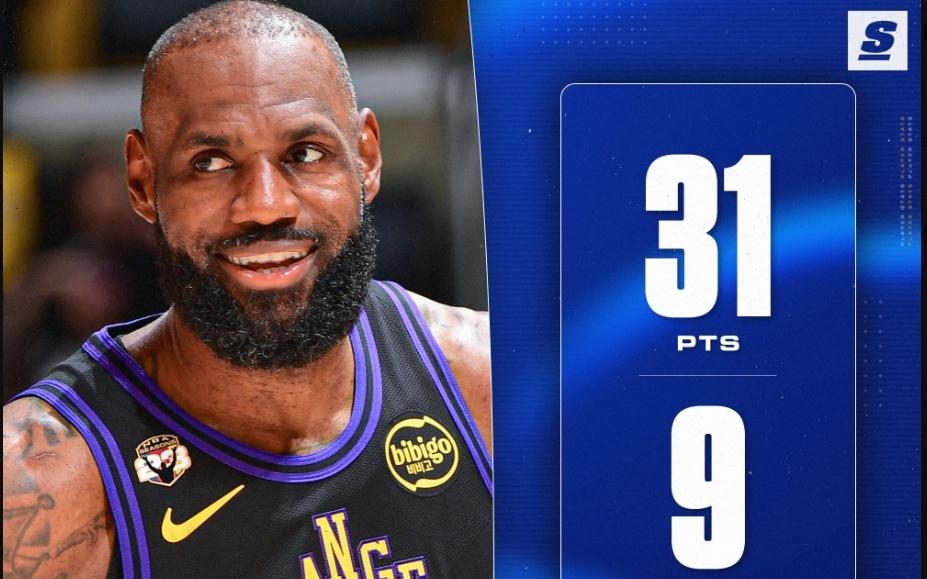 又刷四项历史第一！詹皇41岁后场均27+8+8美媒晒数据证仍巅峰