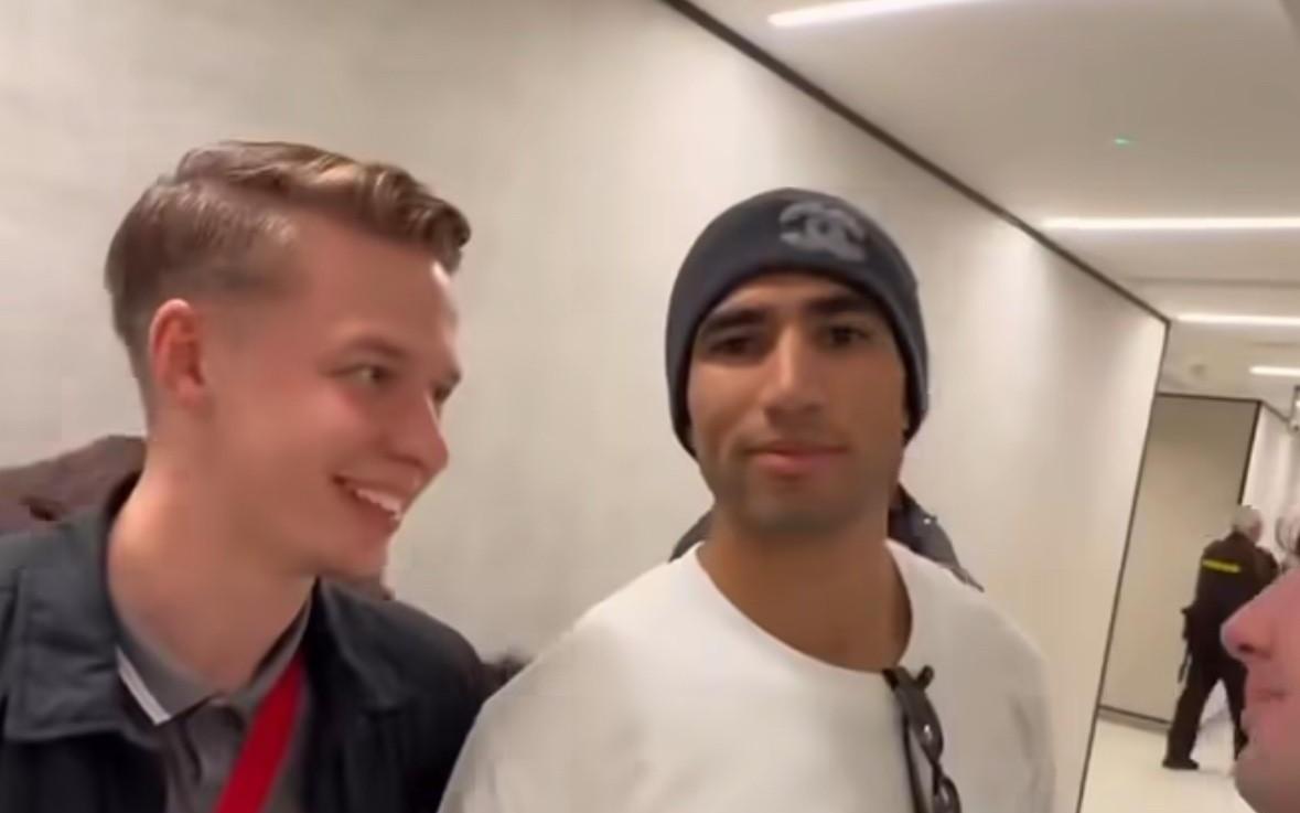 心系老东家，阿什拉夫现场观战西班牙国家德比