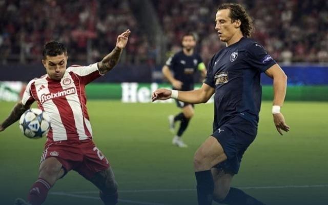 欧冠奥林匹亚科斯00十人帕福斯大卫路易斯伤退双方共4射正