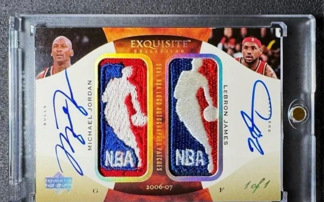 NBA球星卡再破纪录：乔丹詹姆斯双人1